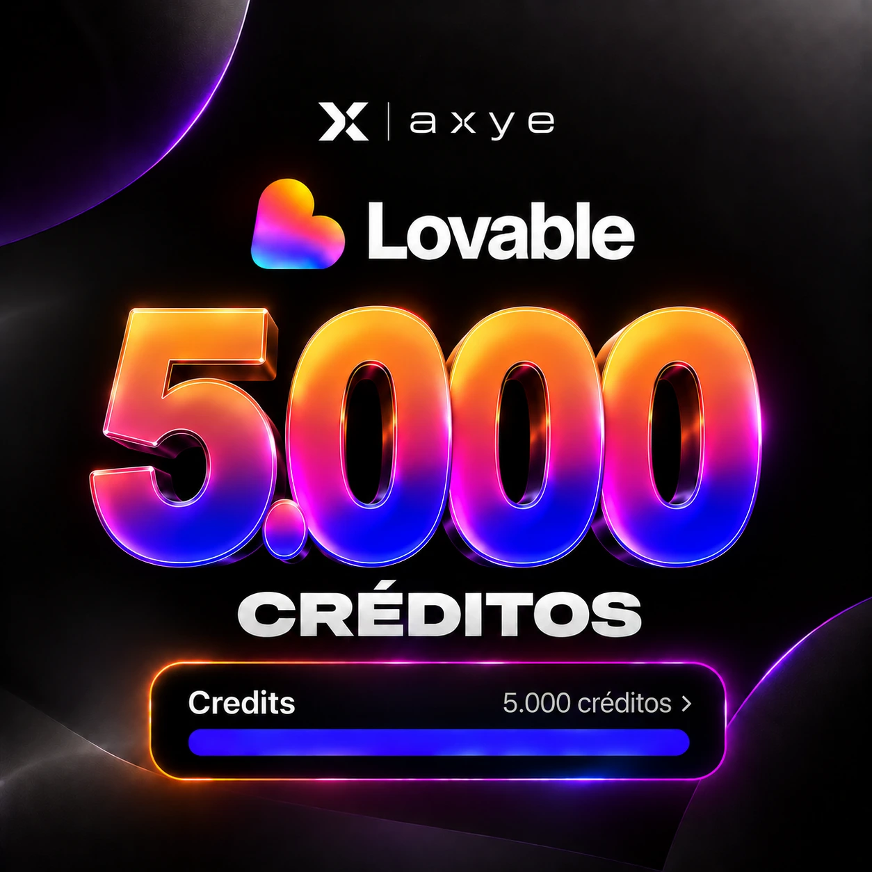 Lovable Pro com 5k créditos por 2 meses (conta pronta; garantia de 7 dias)