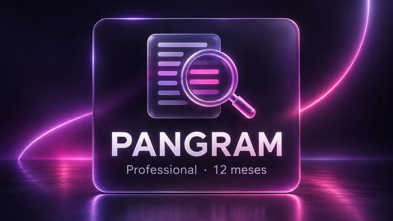 Pangram Professional por 12 meses na sua conta